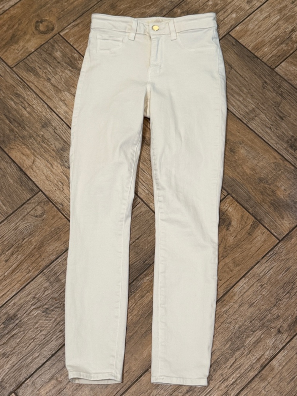 L’AGENCE Margot high rise vintage white skinny jeans 25